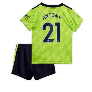 Manchester United Antony #21 babykläder Tredje Tröja barn 2022-23 Korta ärmar (+ Korta byxor)